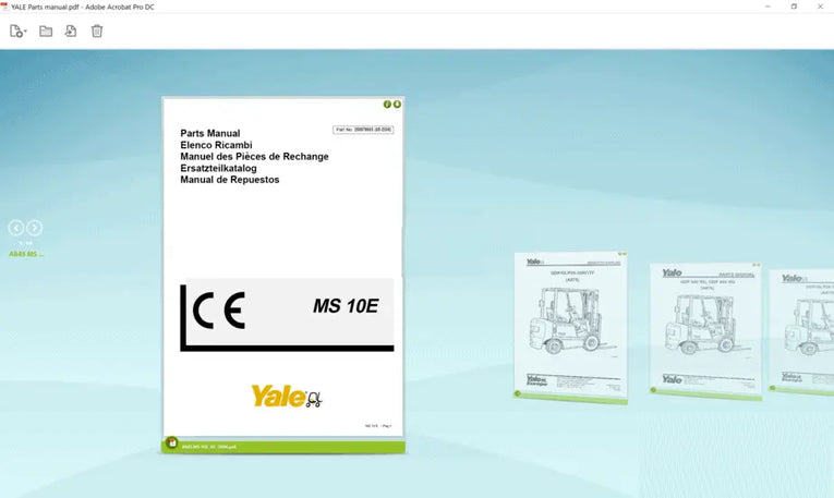 Yale Forklift Trucks Complete Set Parts book PDF Diezel365