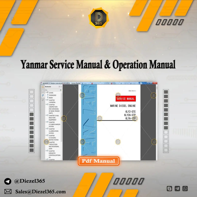 Yanmar Service Manual & Operation Manual Diezel365