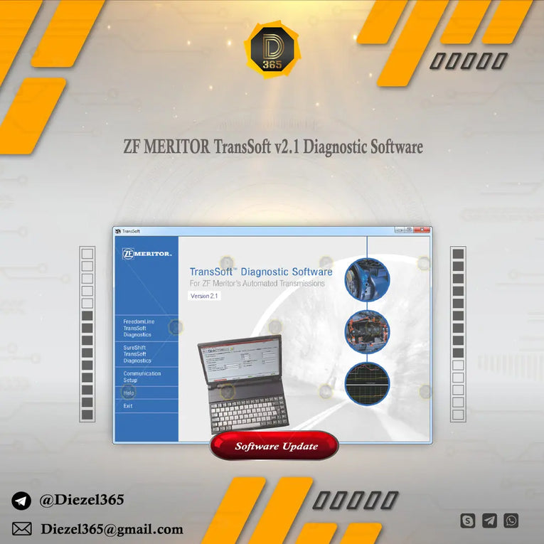 ZF MERITOR TransSoft v2.1 Diagnostic Software + kg Diezel365