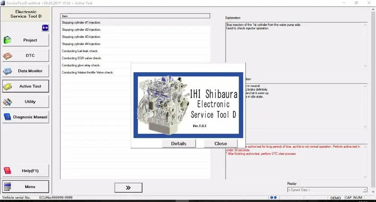 IHI Shibaura Service Tool D – with Kg Diezel365