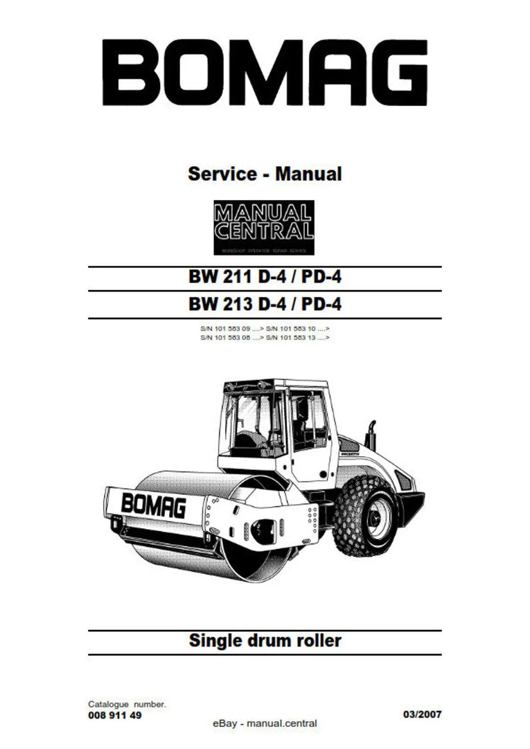 Bomag Service Training & Operating Manuals Diezel365