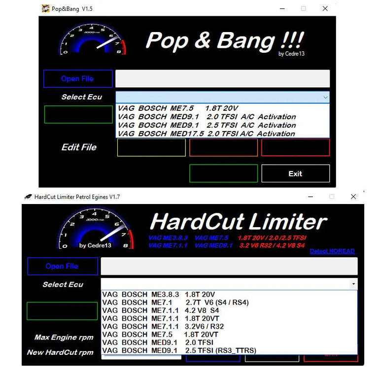6 IN 1 PACKAGE, HardCut Limiter Diesel + Petrol Engines + Pop&Bang + HARDCUT LIMITER VMAX+ HotStartr + QLaunchr Software Diezel365