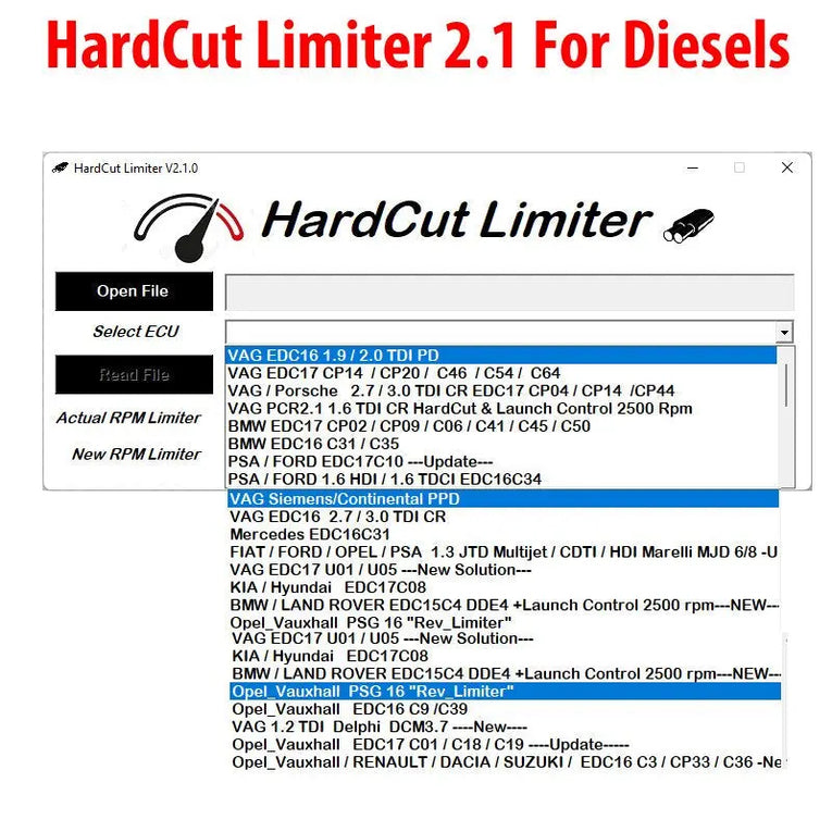 6 IN 1 PACKAGE, HardCut Limiter Diesel + Petrol Engines + Pop&Bang + HARDCUT LIMITER VMAX+ HotStartr + QLaunchr Software Diezel365