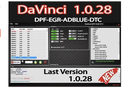 DAVINCI 1.0.28 DPF EGR DTC ADBLUE LAMBDA REMOVE Diezel365