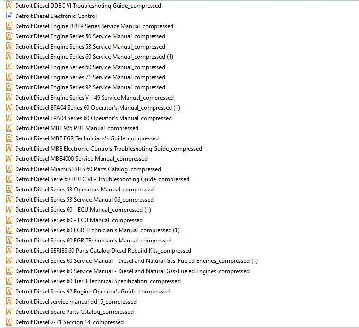Detroit Diesel Engine PDF Service Manuals, Fault Codes and Wiring Diagrams Diezel365