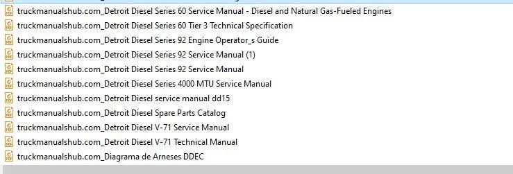 Detroit Diesel Engine PDF Service Manuals, Fault Codes and Wiring Diagrams Diezel365