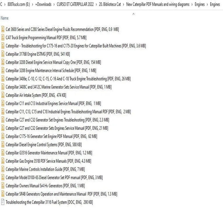 Caterpillar Spanish Course + English PDF Manuals, wiring diagrams and Delete guides Diezel365