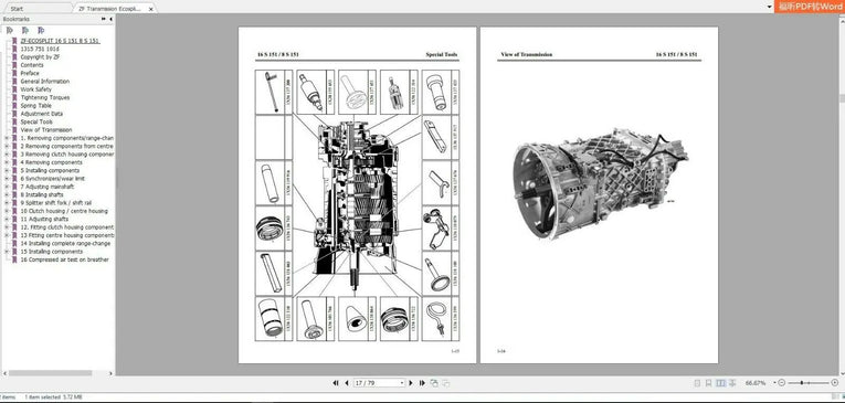 ZF Transmissions All Models Full Set Manuals 2021 Diezel365