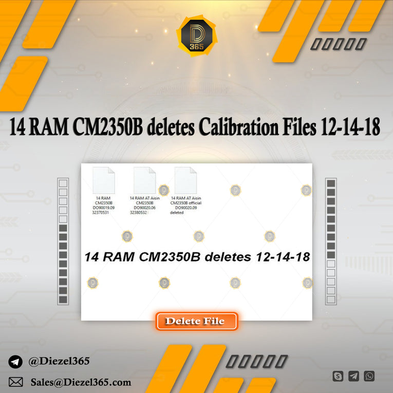 14 RAM CM2350B deletes Calibration Files 12-14-18