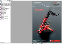 Manitou MRT, MC Series 2020 Telehandlers & Forklift  PDF Service And Parts Manual DVD Diezel365
