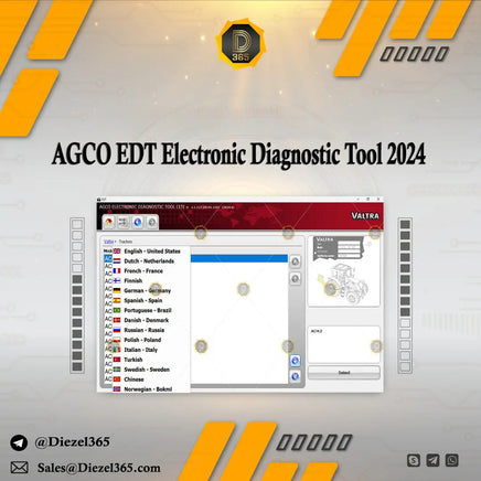 AGCO EDT Electronic Diagnostic Tool 2024 - with KG & install guide Diezel365