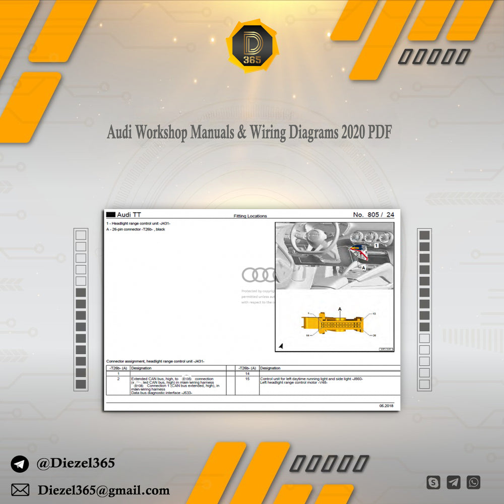 Audi Workshop Manuals & Wiring Diagrams 2020 PDF