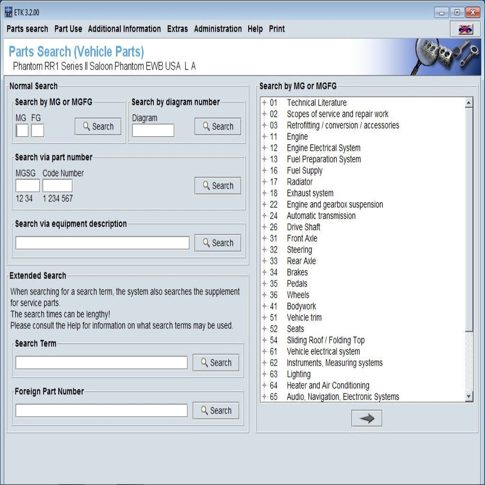 BMW ETK [06.2019] Electronic Spare Parts Catalog