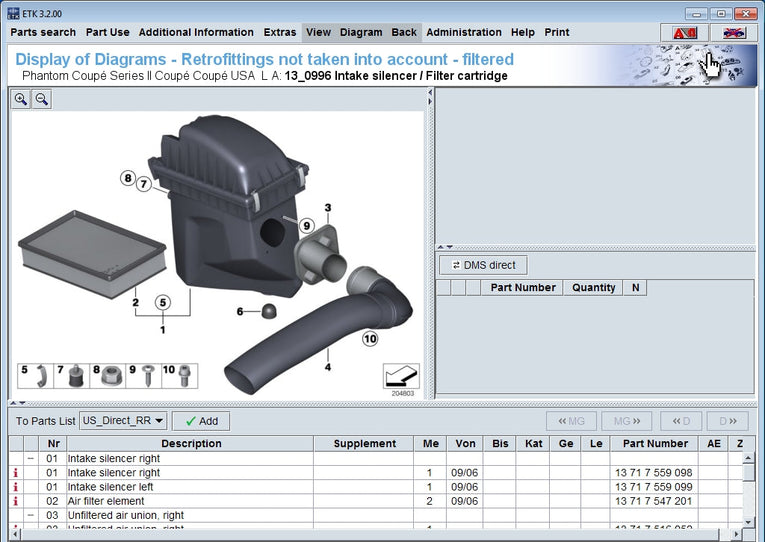 BMW ETK [06.2019] Electronic Spare Parts Catalog