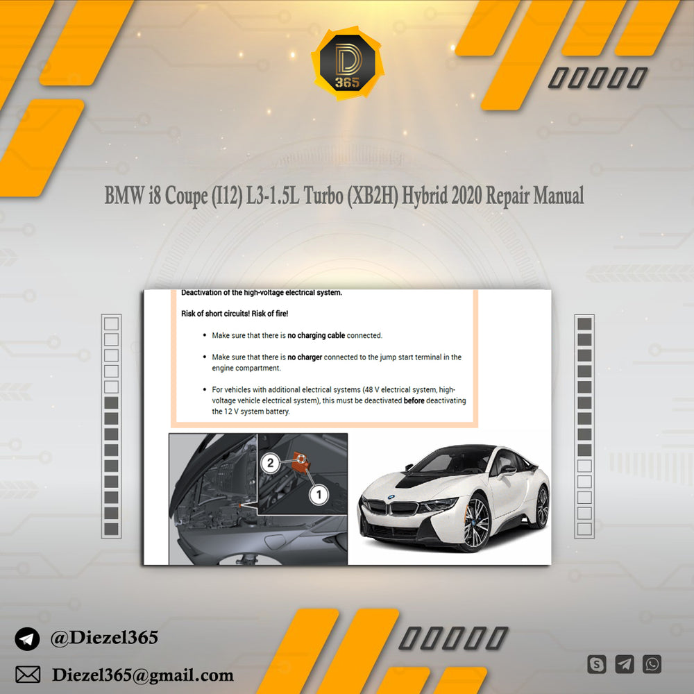 BMW i8 Coupe (I12) L3-1.5L Turbo (XB2H) Hybrid 2020 Repair Manual