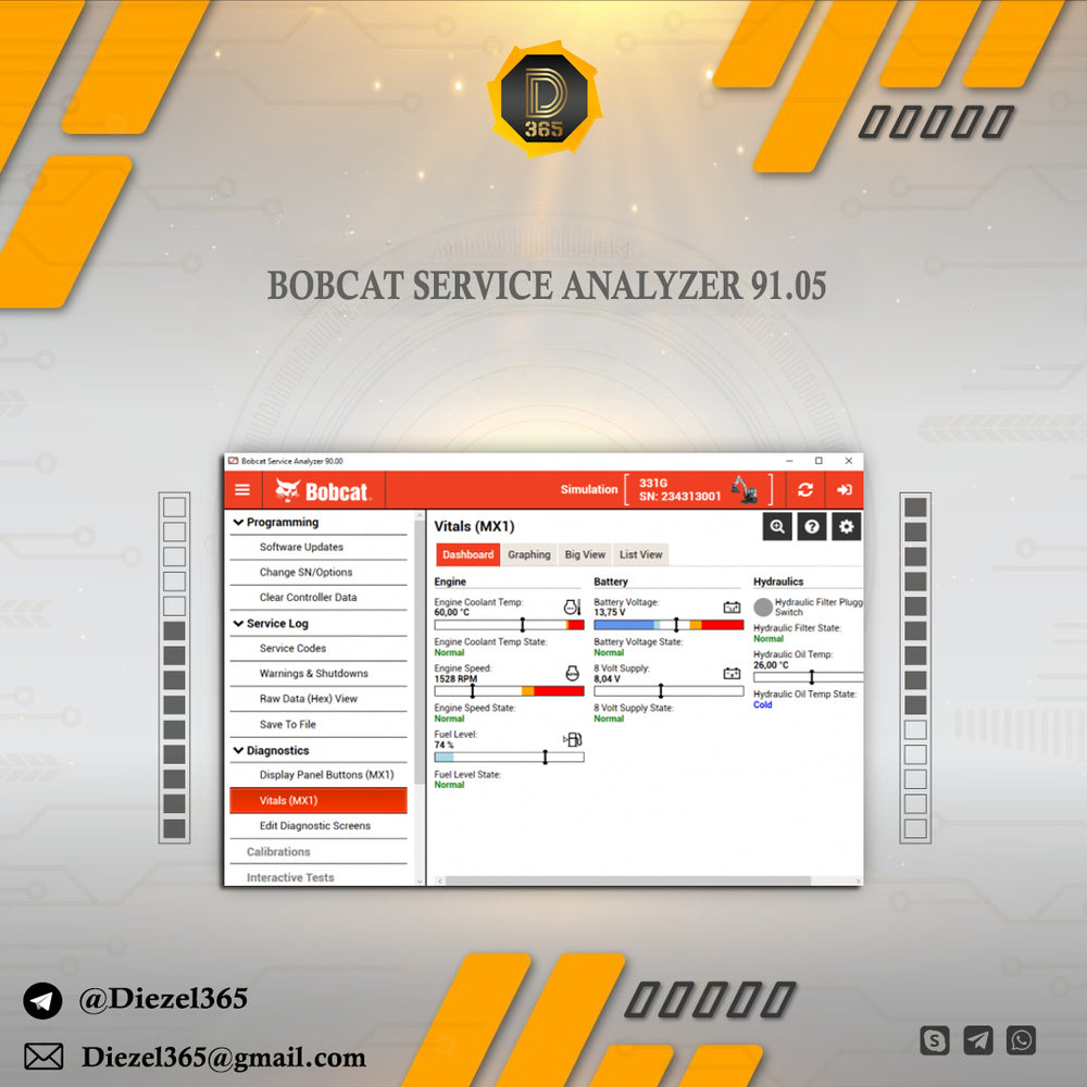 BOBCAT SERVICE ANALYZER 91.05