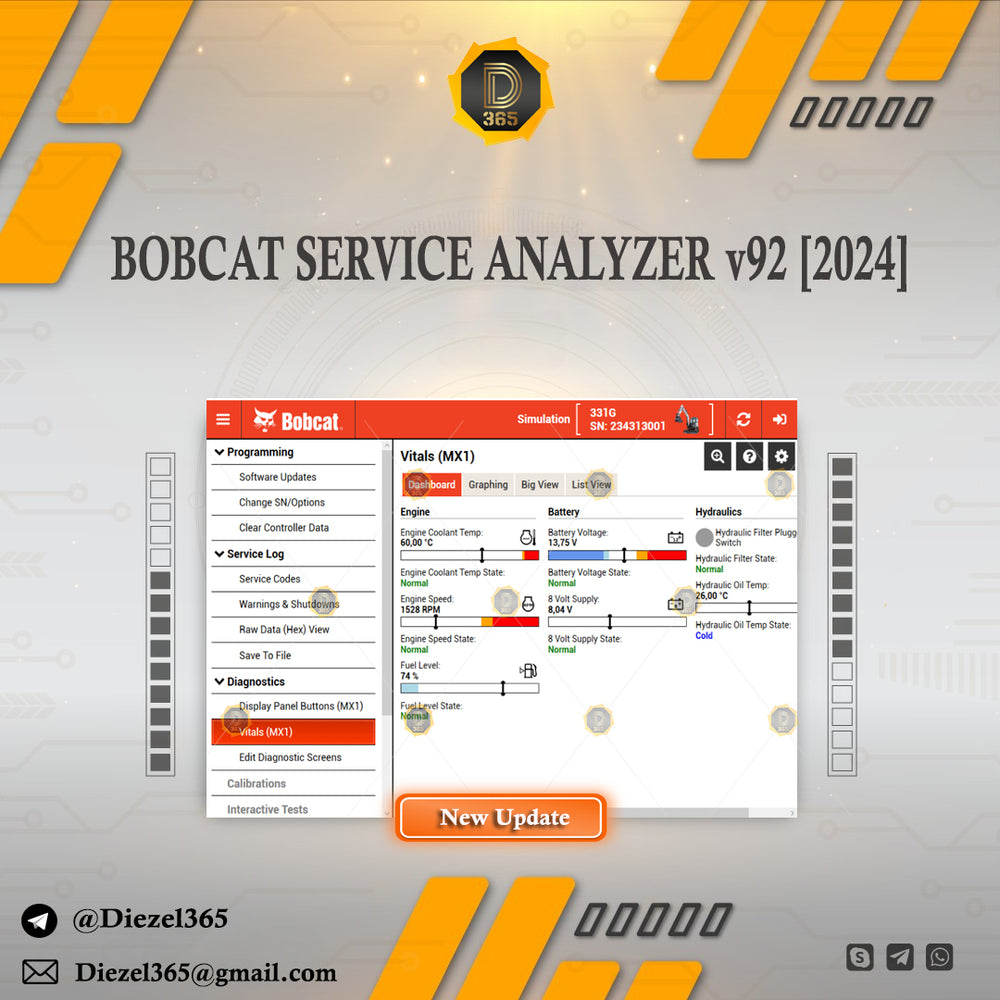 BOBCAT SERVICE ANALYZER v92 [2024]