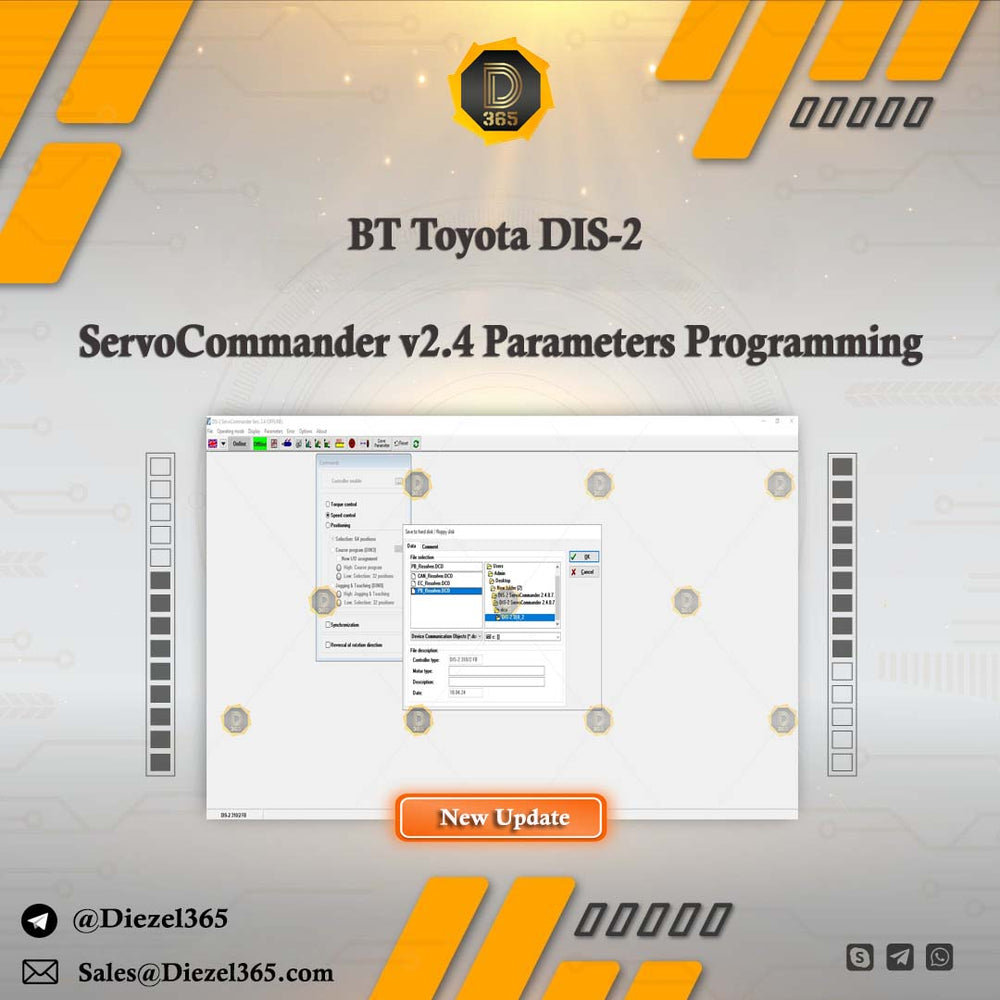 BT Toyota DIS-2 ServoCommander Vers 2.4 Parameters Programming