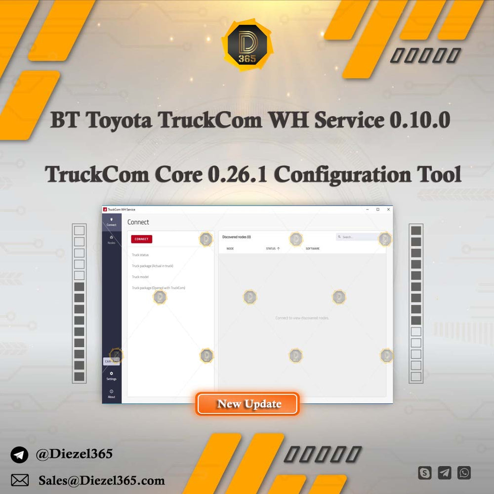 BT Toyota TruckCom WH Service 0.10.0 TruckCom Core 0.26.1 Configuration Tool