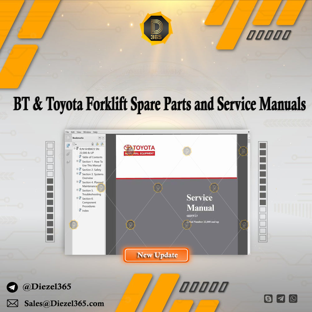 BT &amp; Toyota Forklift Spare Parts and Service Manuals PDF