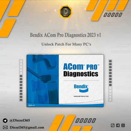 Bendix ACom Pro Diagnostics 2023 v1 + Unlock Patch For Many PC's Diezel365