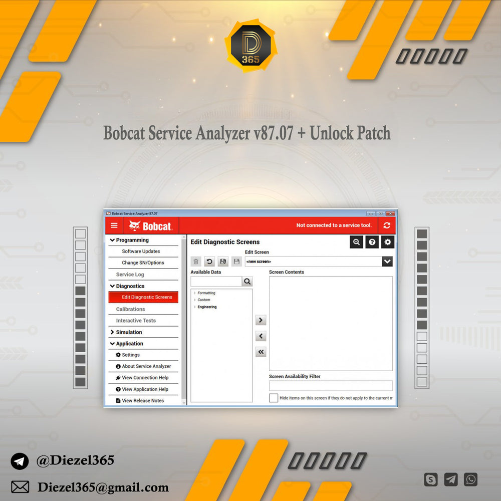 Bobcat Service Analyzer v87.07 + Unlock Patch