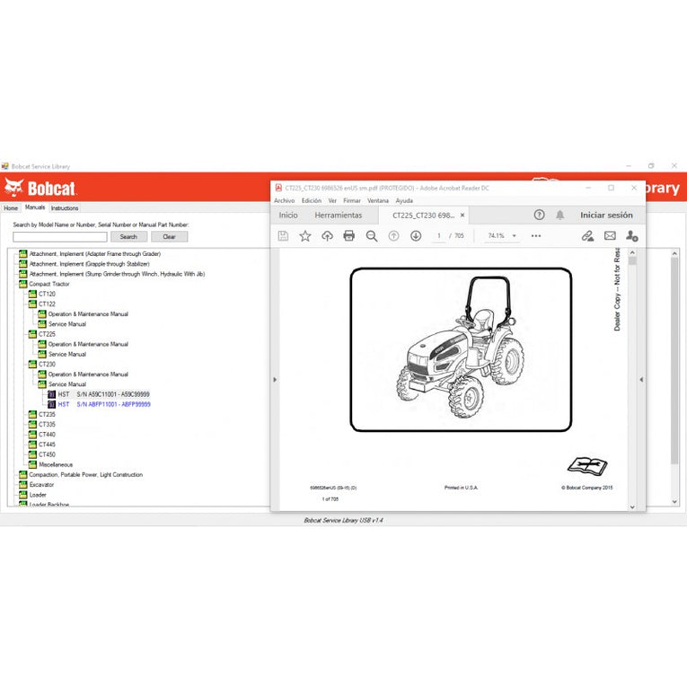 Bobcat Service Library Service & Maintenance Manuals