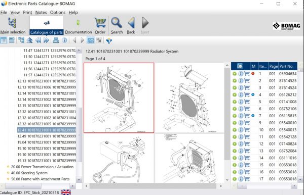 Bomag EPC 2023 Electronic Parts Catalogue