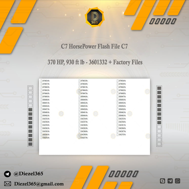 C7 HorsePower Flash File C7 - 370 HP, 930 ft lb - 3601332 + Factory Files