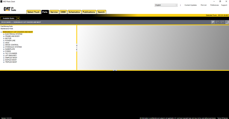 Caterpillar Forklift Truck MCFE – Europe 2024 Parts Catalog