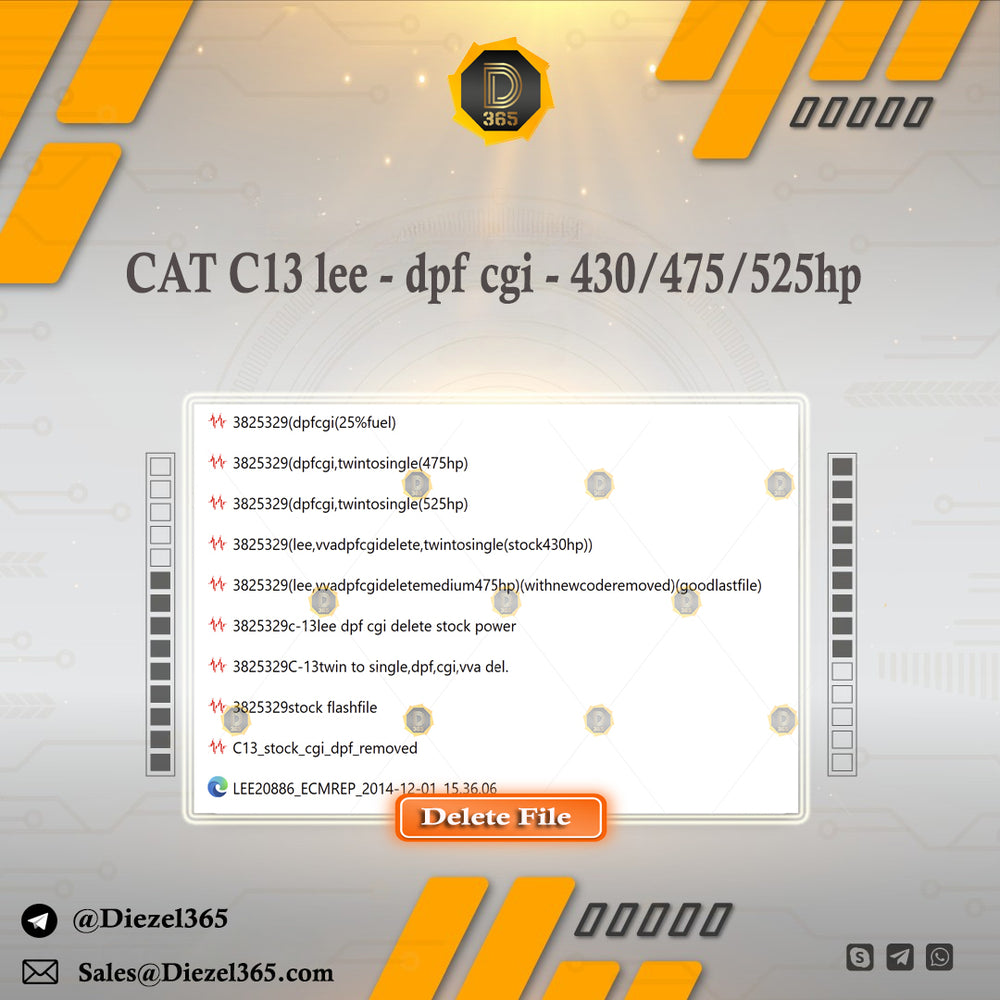 CAT C13 lee - dpf cgi - 430/475/525hp