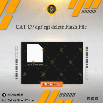CAT C9 dpf cgi delete Flash File Diezel365