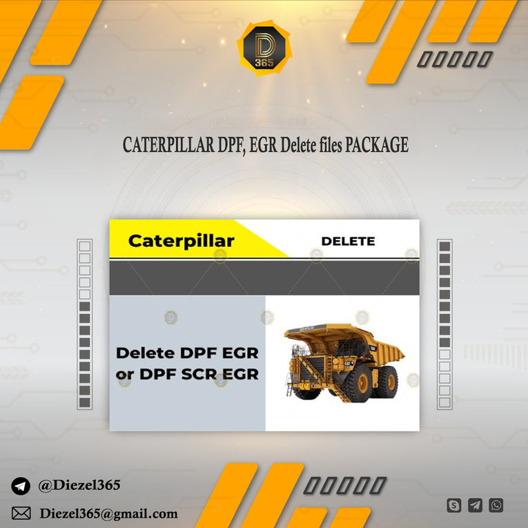 CATERPILLAR DPF, EGR Delete files PACKAGE