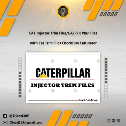CATERPILLAR Injector Trim Files/CAT/9K Plus Files + Cat Trim Files Checksum Calculator Diezel365