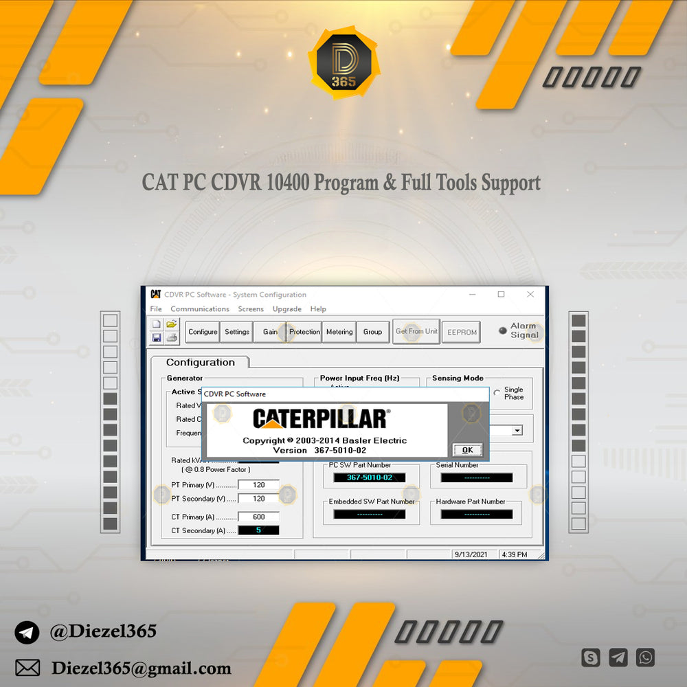CAT PC CDVR 10400 Program & Full Tools Support For Technician DVD
