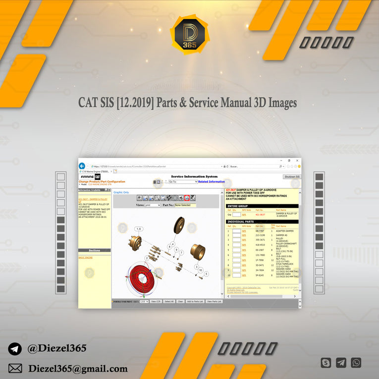 CAT SIS [12.2019] Parts & Service Manual 3D Images