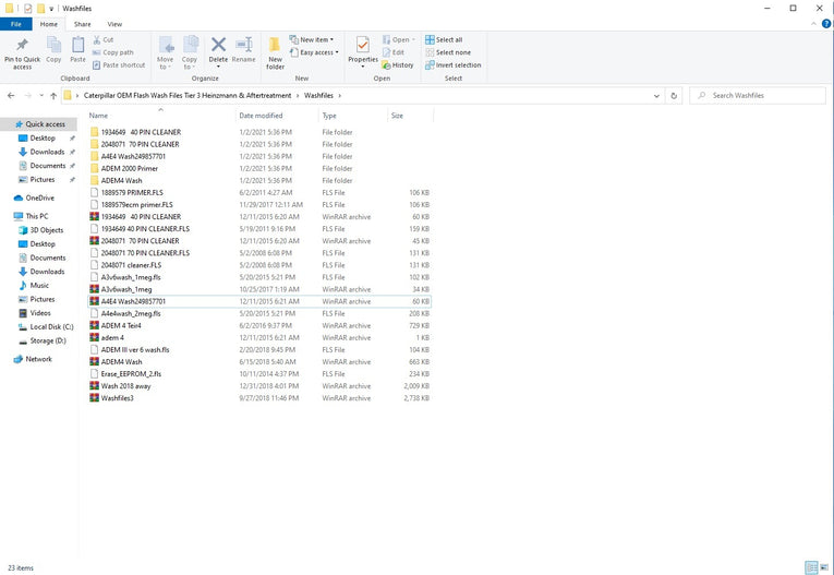 New CAT wash and oem flash files