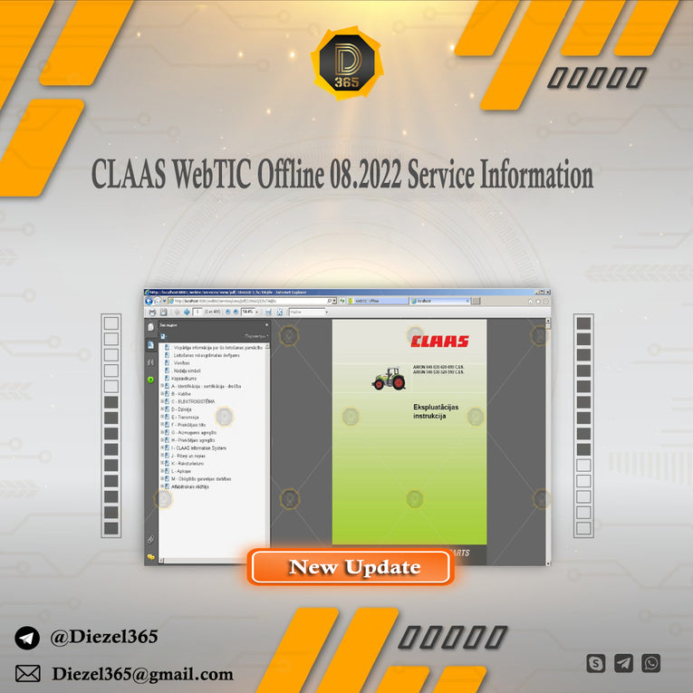 CLAAS WebTIC Offline 08.2022 Service Information + INSTALL GUIDE