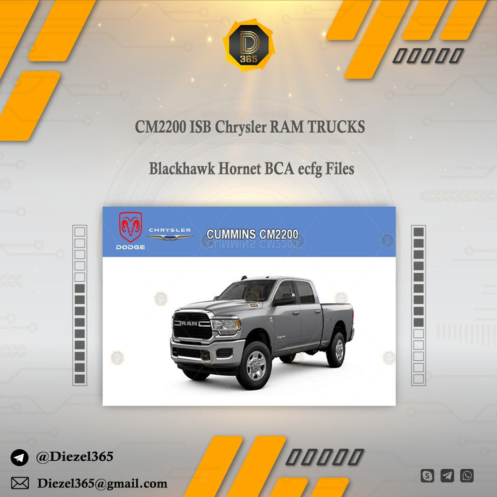 CM2200 ISB Chrysler RAM TRUCKS Blackhawk Hornet BCA ecfg Files