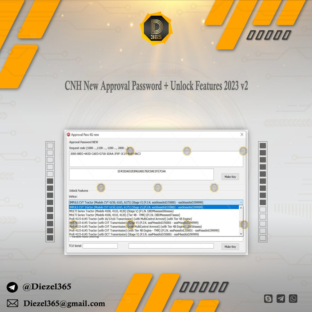 CNH New Approval Password + Unlock Features 2023 v2