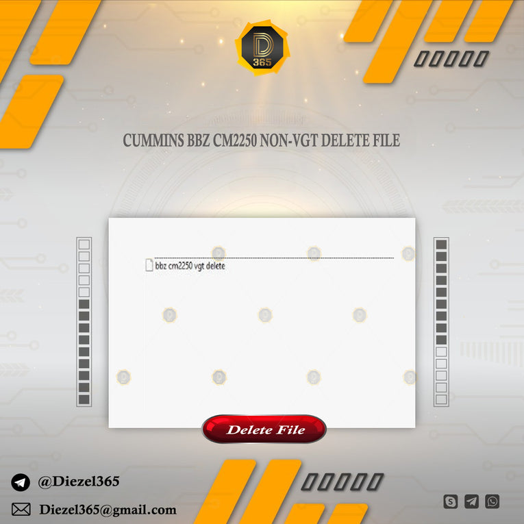 COMMINS BBZ CM2250 NON-VGT DELETE FILE