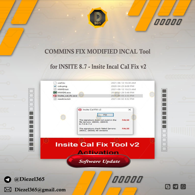 COMMINS FIX MODIFIED lNCAL Tool for lNSITE 8.7 - lnsite Incal CaI Fix v2