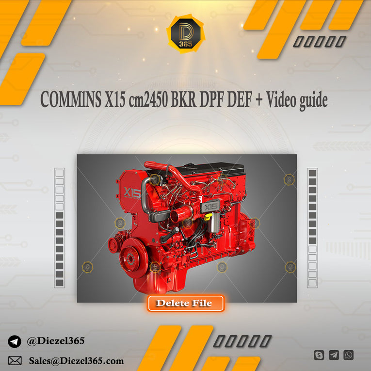 COMMlNS X15 cm2450 BKR DPF DEF + Video guide