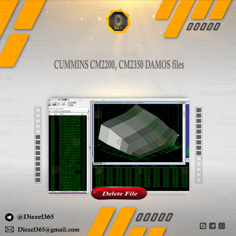 COMMINS CM2200, CM2350 DAMOS files