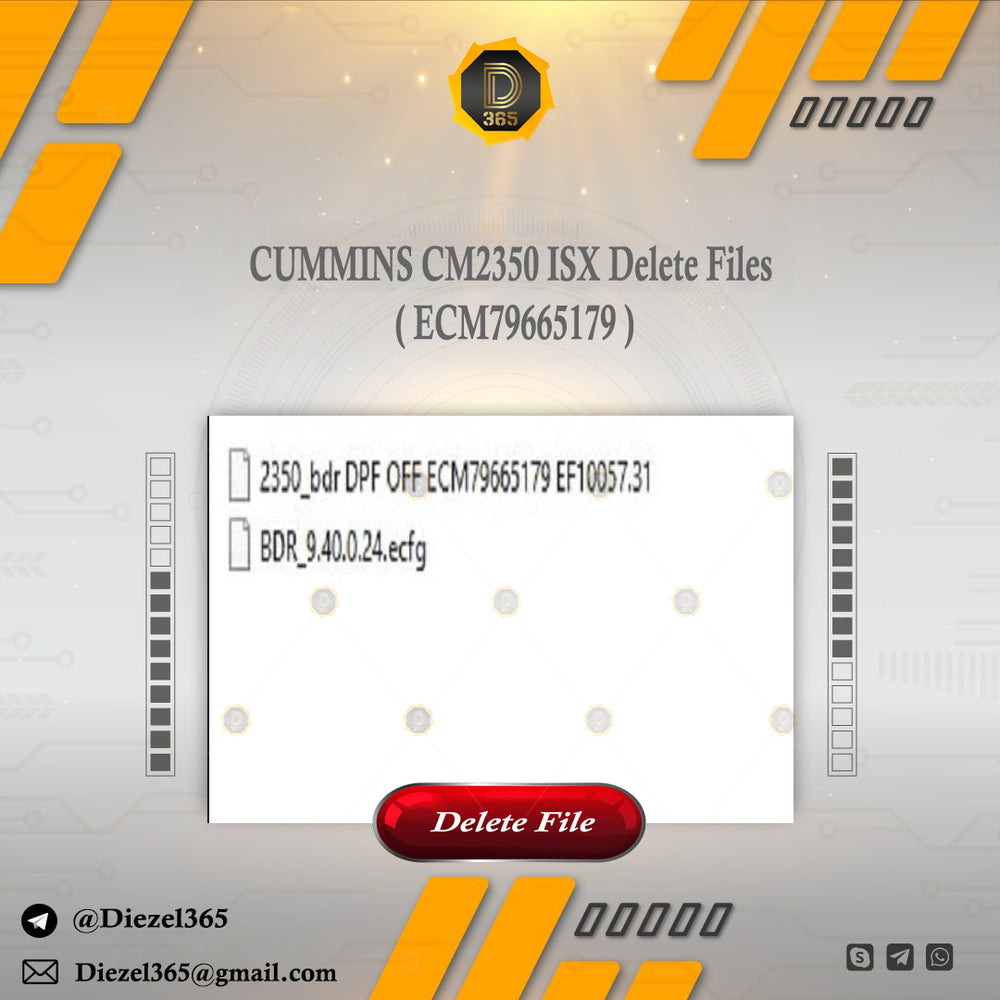 CUMMINS CM2350 ISX Delete Files ( ECM79665179 )