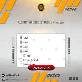 CUMMINS ISX CM871 DPF DELETE + video guide Diezel365