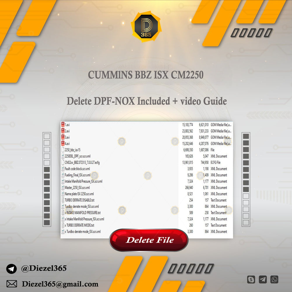 COMMlNS BBZ ISX CM2250 delete DPF-NOX Included + video Guide