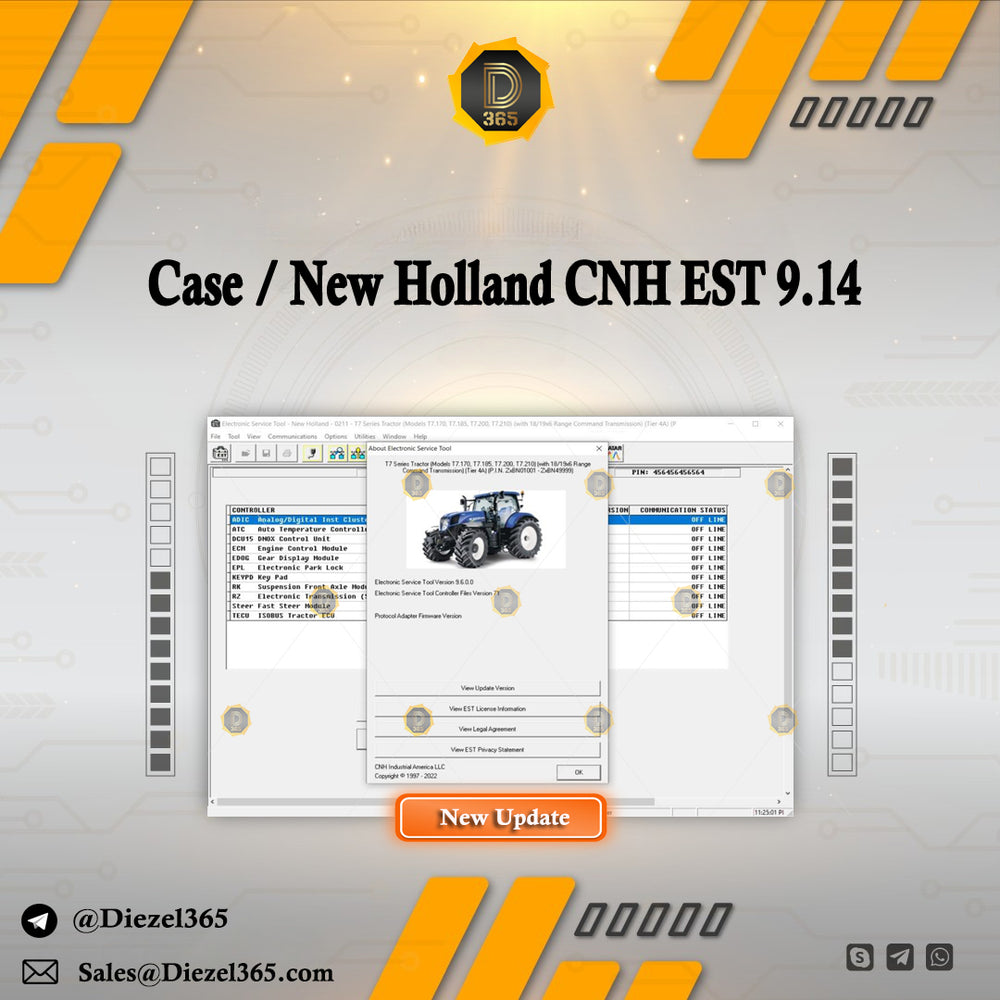 Case / New Holland CNH EST 9.14 Diagnostic Software – With Kg