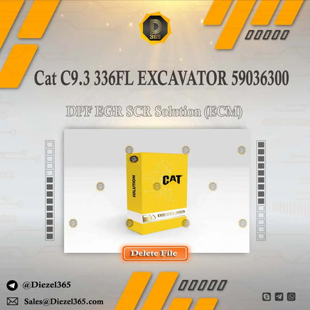 Caterpillar C9.3 336F L EXCAVATOR 59036300 + DPF EGR SCR Solution (ECM) Diezel365