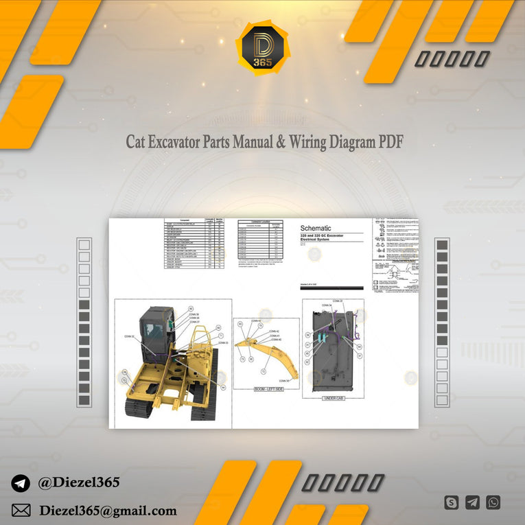 Cat Excavator Parts Manual & Wiring Diagram PDF